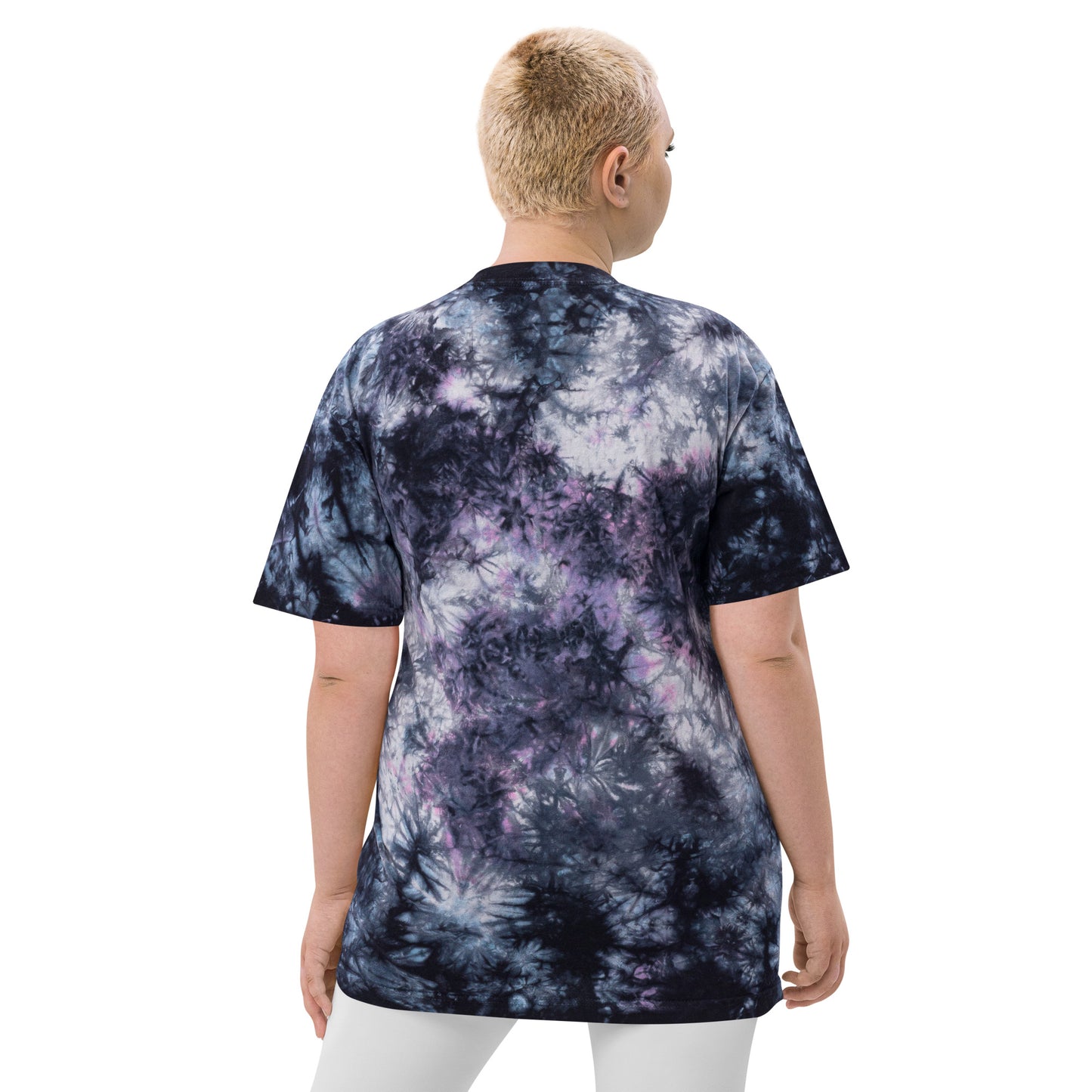 Metalcore Embroidered Logo Oversized tie-dye t-shirt
